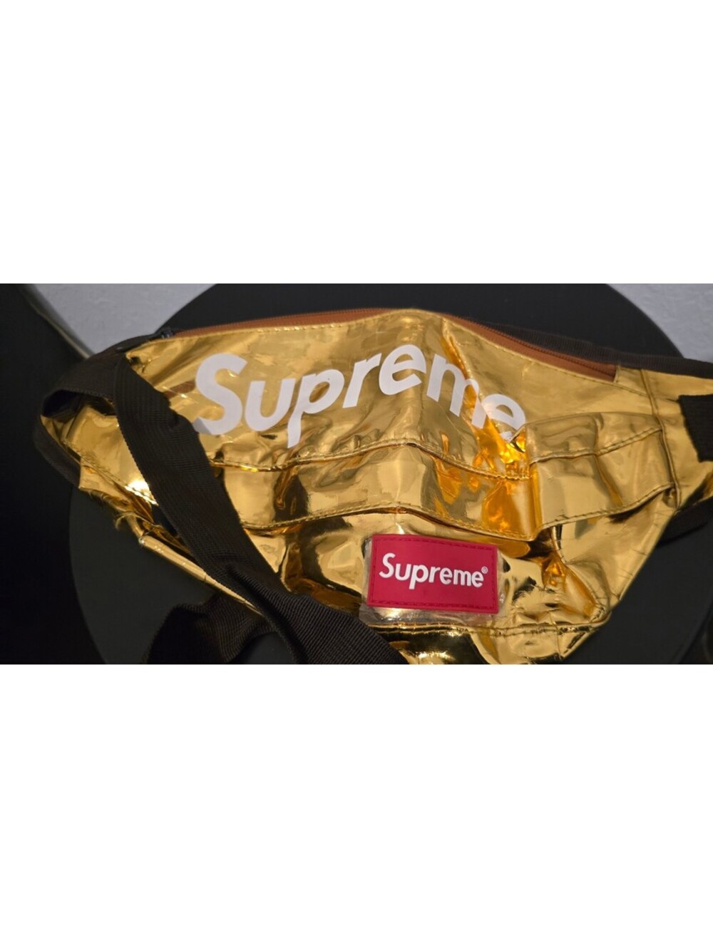 Supreme Gold Metallic Waist Bag Fanny Pack